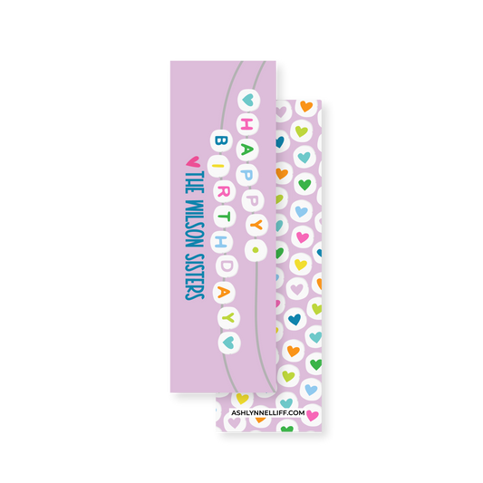 Happy Birthday Beads Extra Skinny Gift Tags