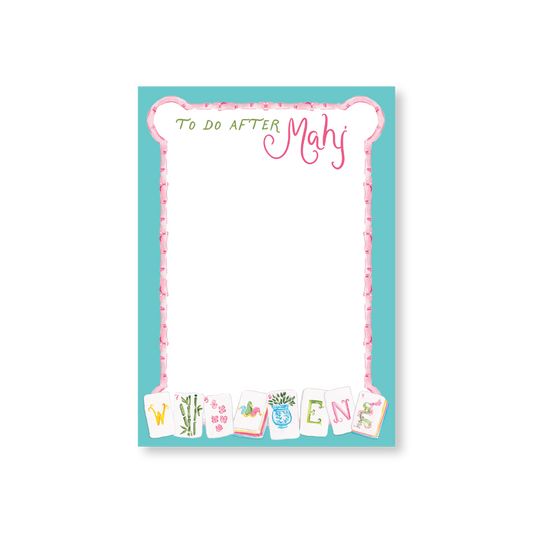 To Do After Mahj Tiles Notepad