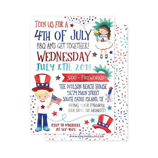 4th of July Party Invitation