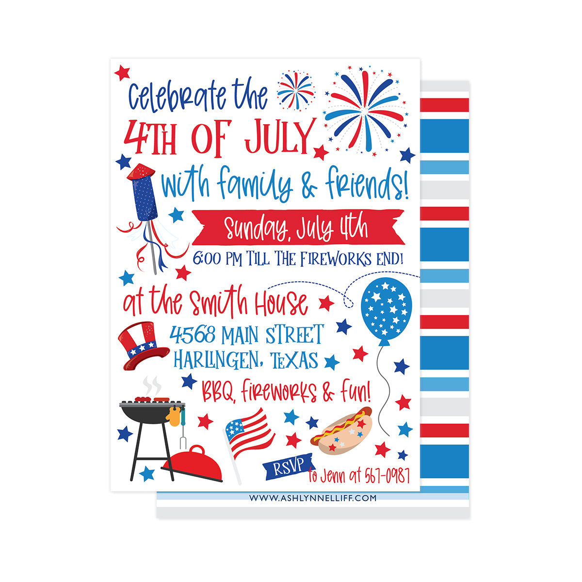 4th of July BBQ Invitation