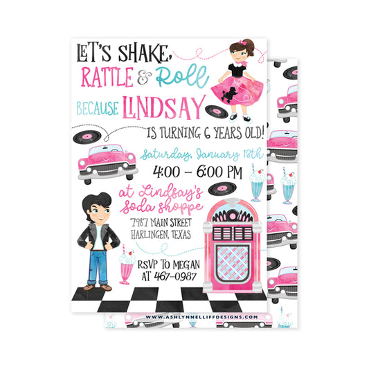 1950s Party Invitation