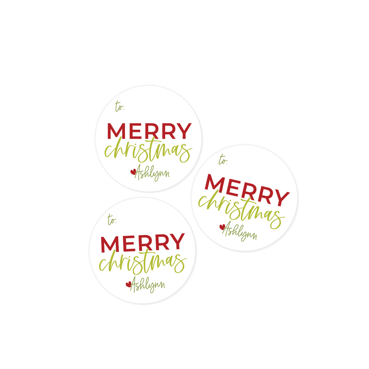 To: Blank, Merry Christmas Stickers