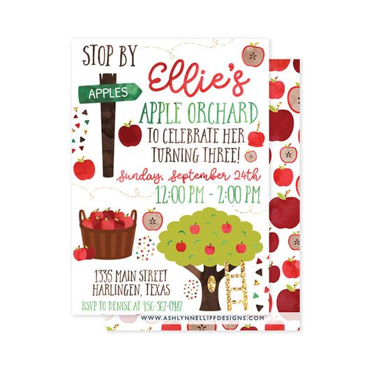 Apple Orchard Party Invitation