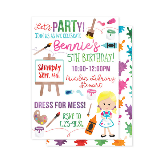 Art Party Invitation