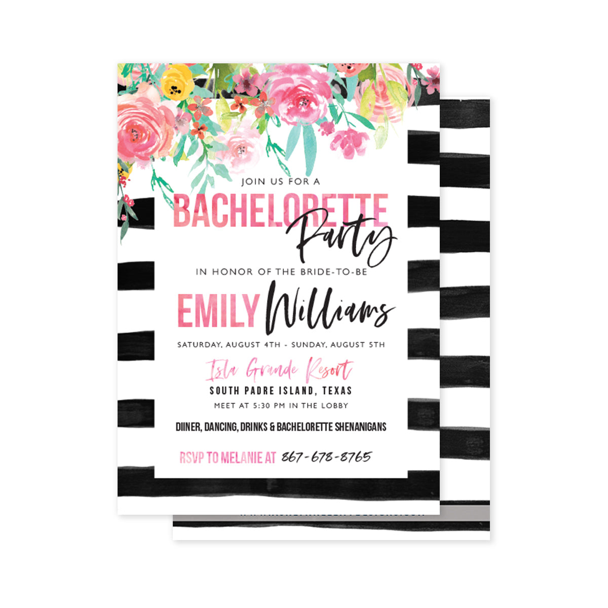 Bachelorette Fun Party Invitation