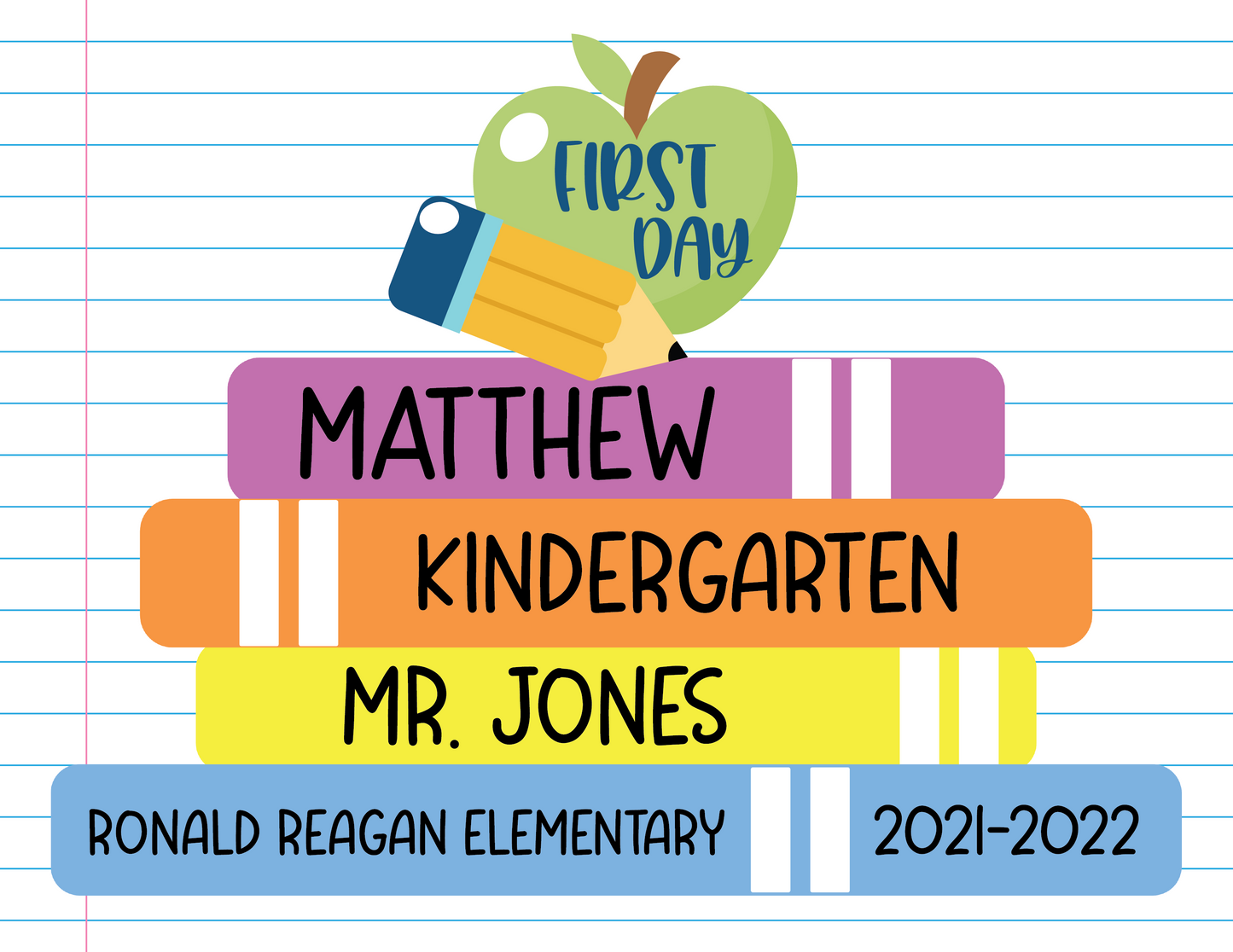 Editable | Instant Download: Back to School Sign (Books)