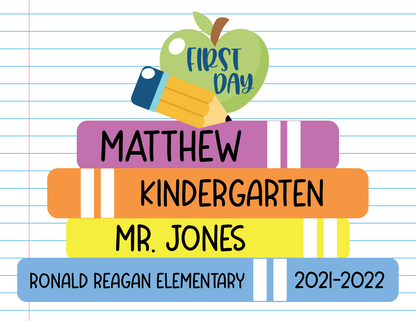 Editable | Instant Download: Back to School Sign (Books)