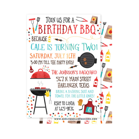Backyard BBQ Party Invitation