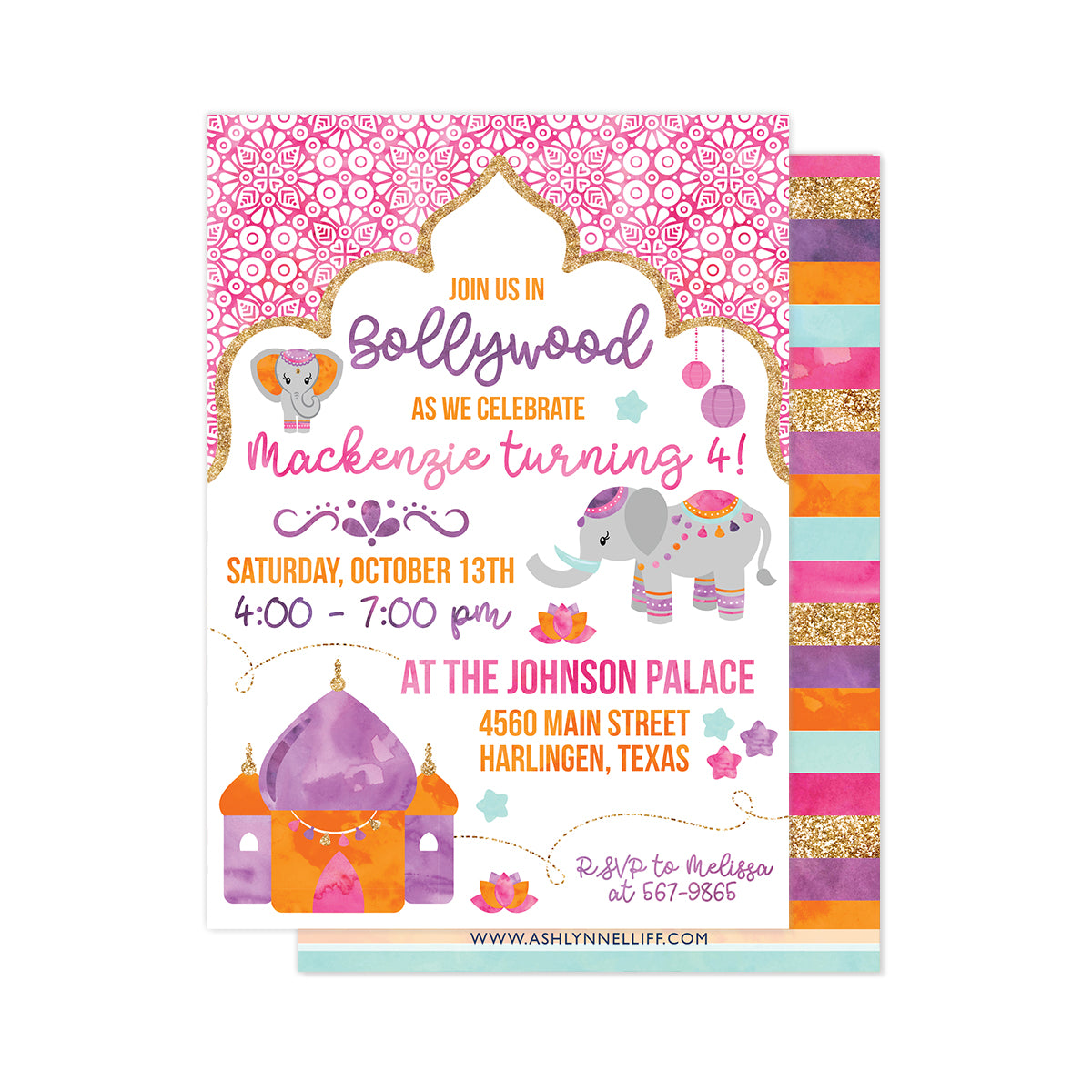 Bollywood Party Invitation