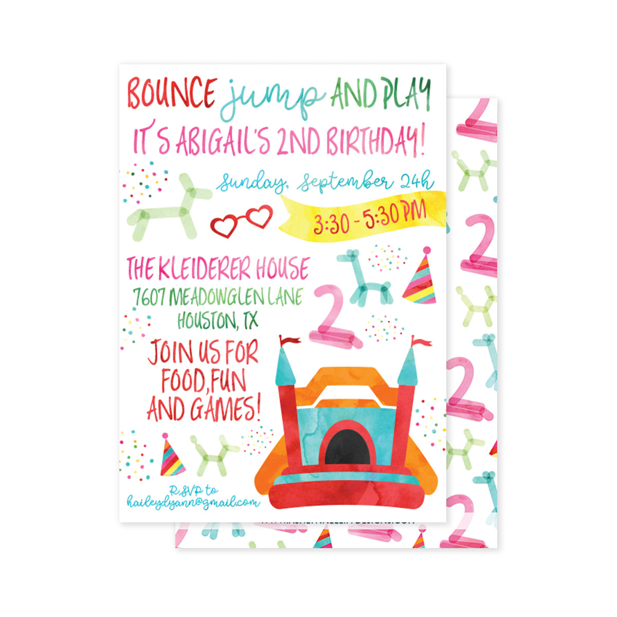 Bounce House Party Invitation