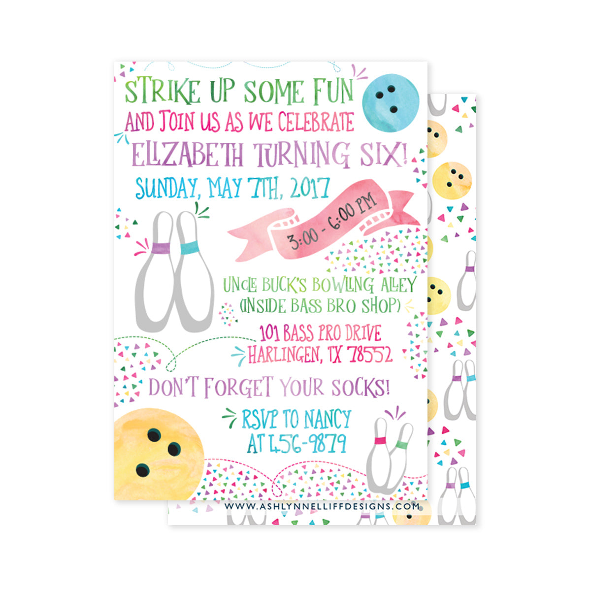 Bowling Party Invitation