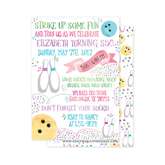Bowling Party Invitation