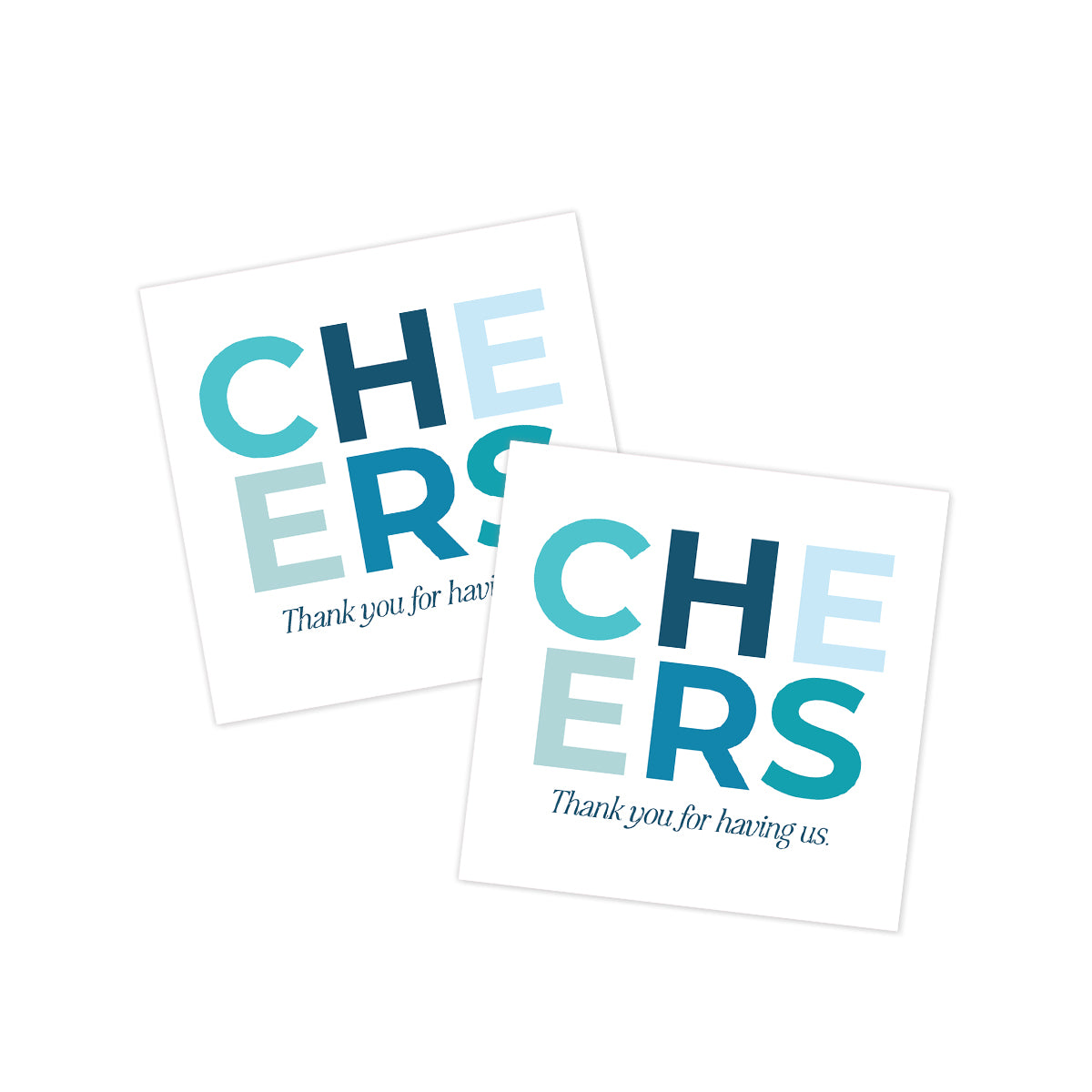 Cheers Blue Gift Tag