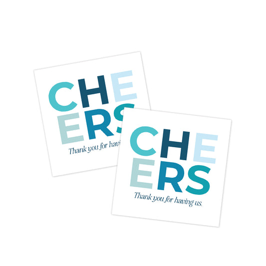 Cheers Blue Gift Tag
