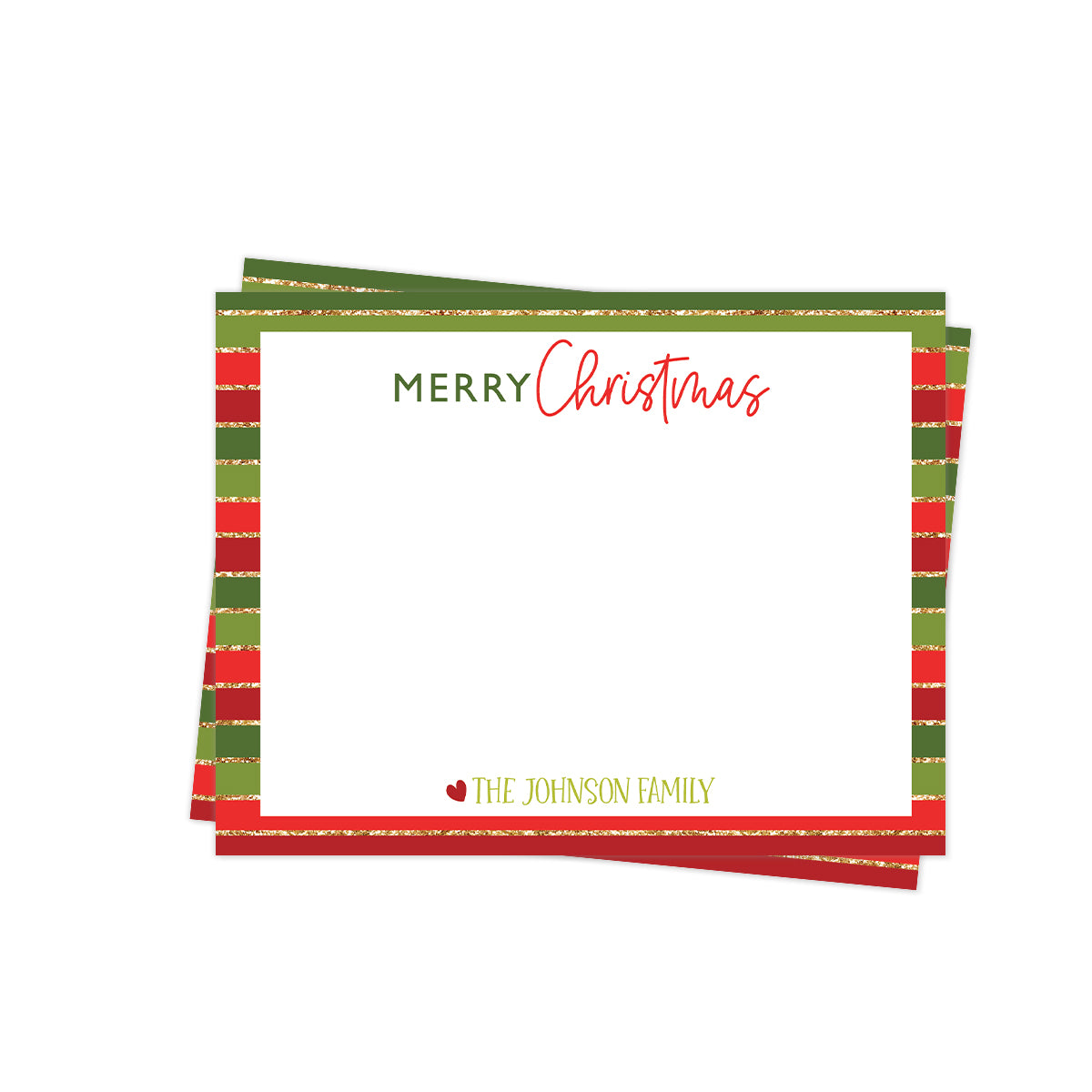 Christmas Stripes Stationery