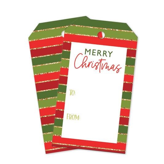 Christmas Stripes Gift Tags