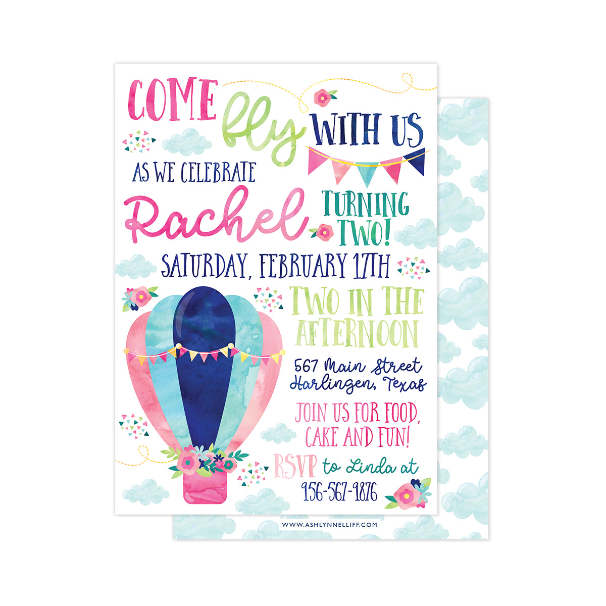 Come Fly With Us Party Invitation