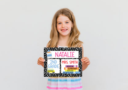 Editable | Instant Download: Back to School Sign (Composition)
