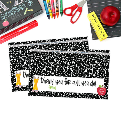 Printable (Instant Download) Composition Teacher Appreciation Goodie Bag Toppers