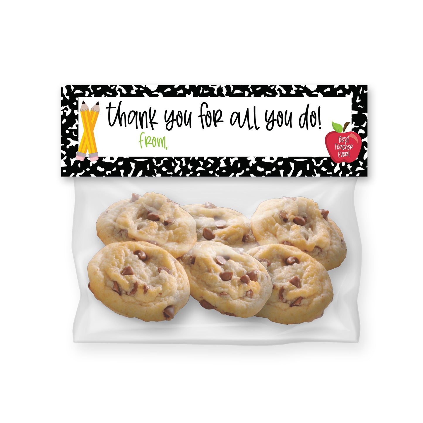 Printable (Instant Download) Composition Teacher Appreciation Goodie Bag Toppers