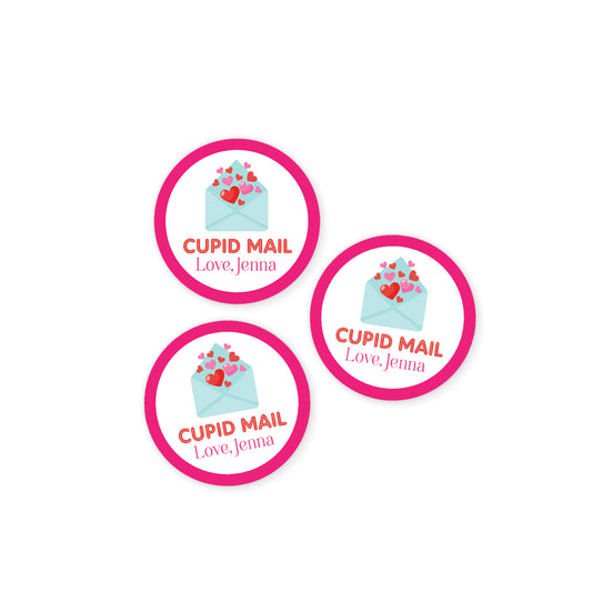 Cupid Mail Valentines Day Stickers