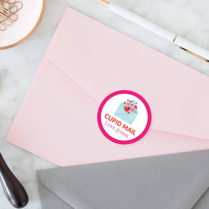 Cupid Mail Valentines Day Stickers