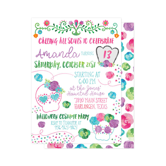 Day of the Dead (Halloween) Party Invitation