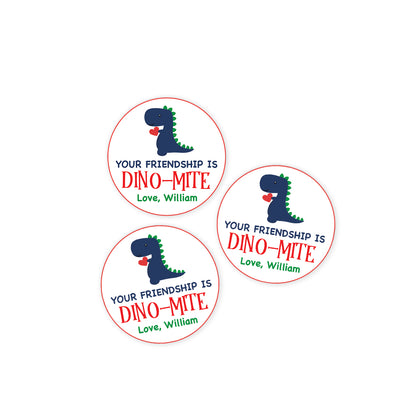 Dino-Mite Valentines Day Stickers