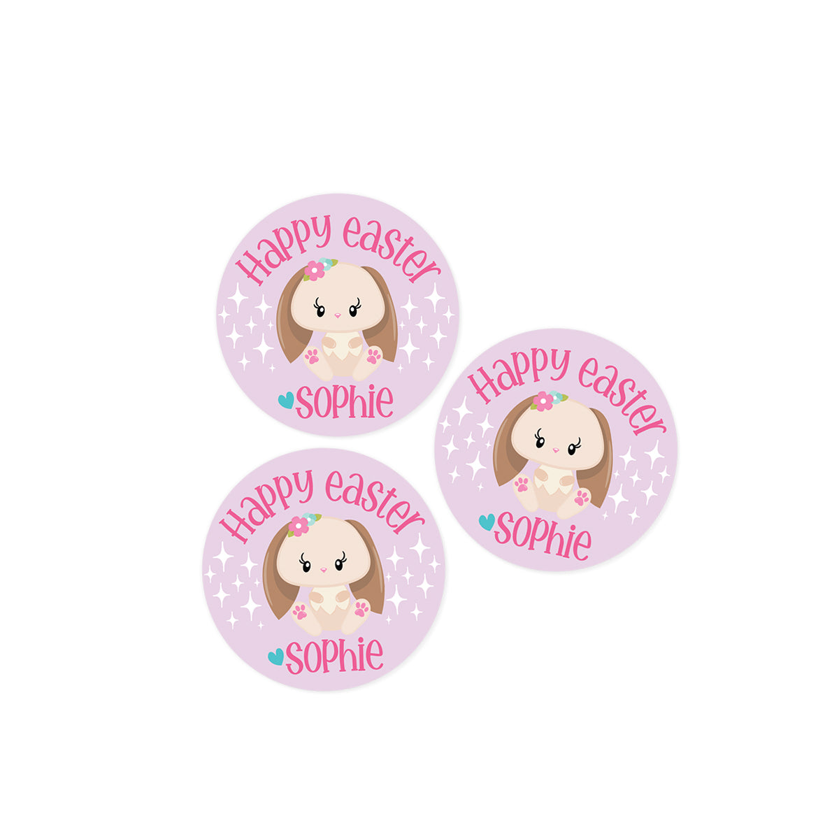 Happy Easter (Bunny) Stickers