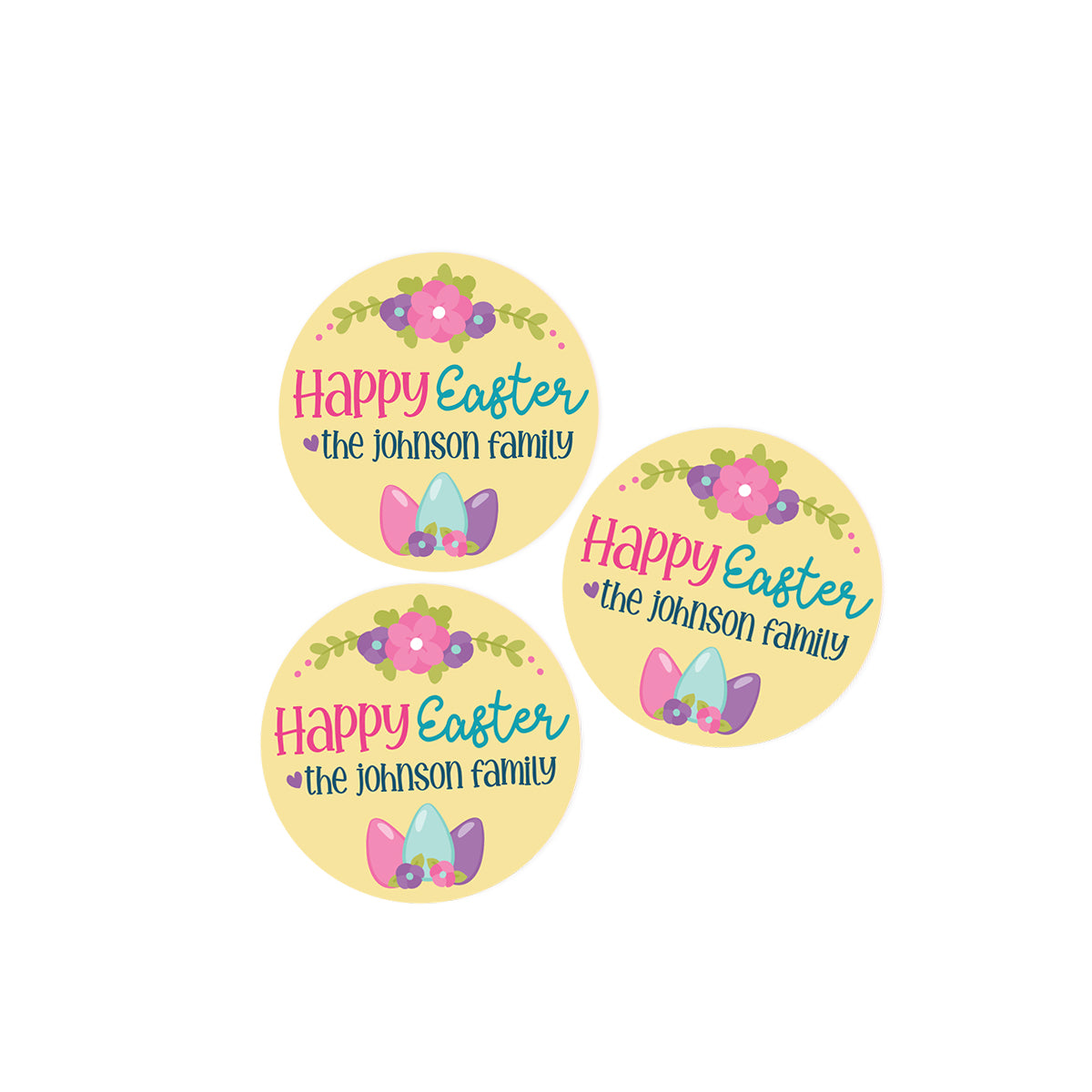 Happy Easter (Floral) Stickers