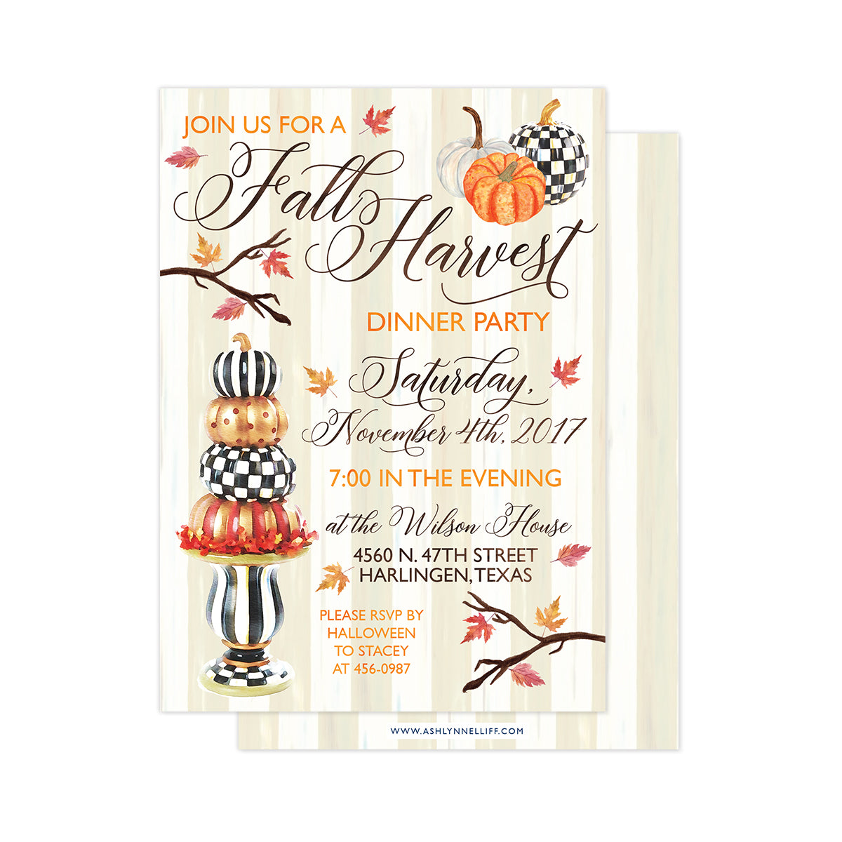 Fall Harvest Party Invitation