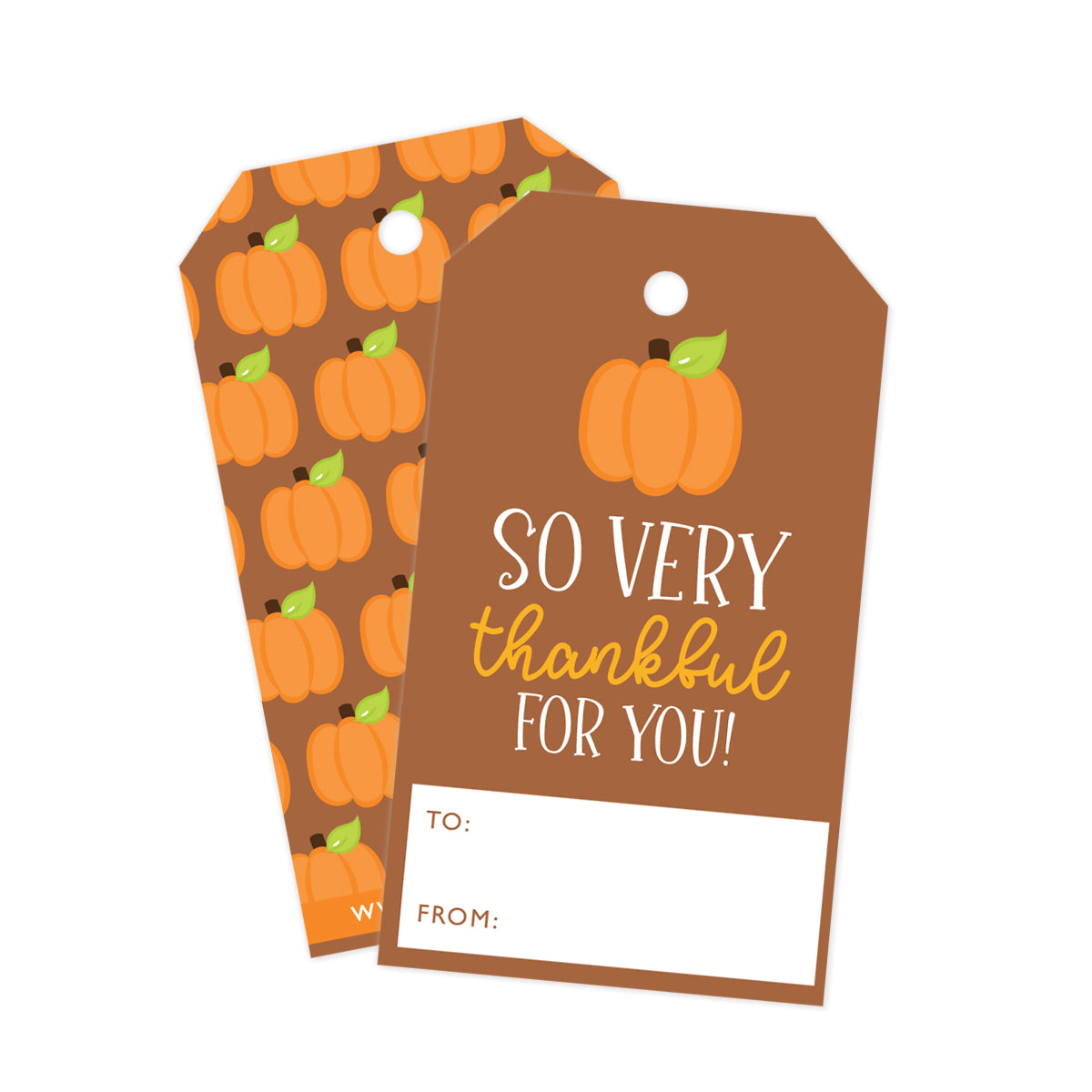 Fall Pumpkin Gift Tags