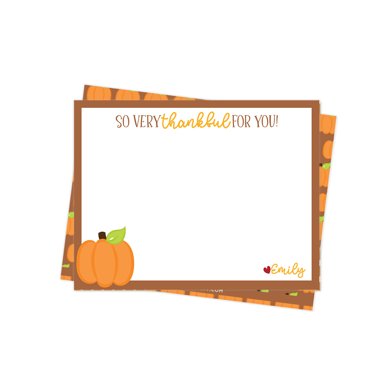 Fall Pumpkin Dot Stationery