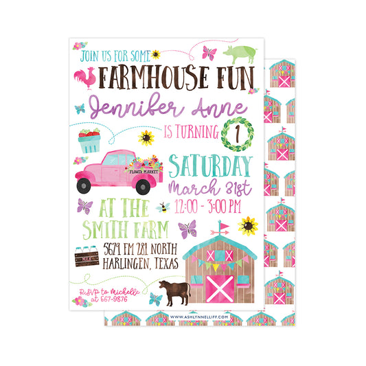 Farmhouse Fun Party Invitation