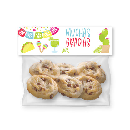 Printable (Instant Download) Muchas Gracias Fiesta Goodie Bag Toppers