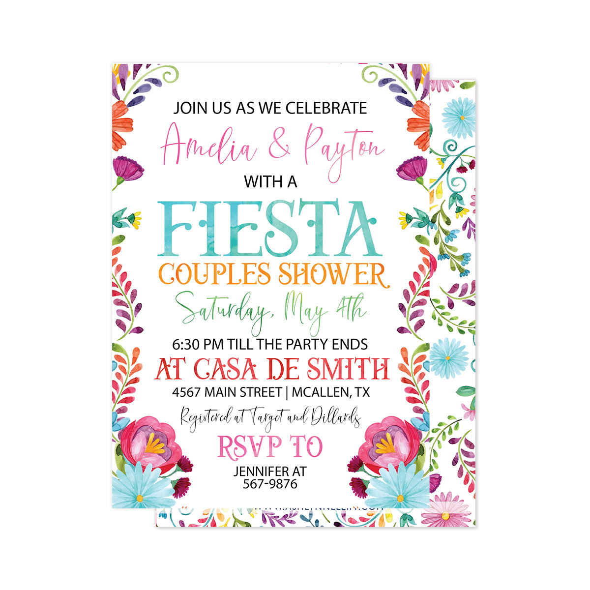 Fiesta Couples Shower Invitation