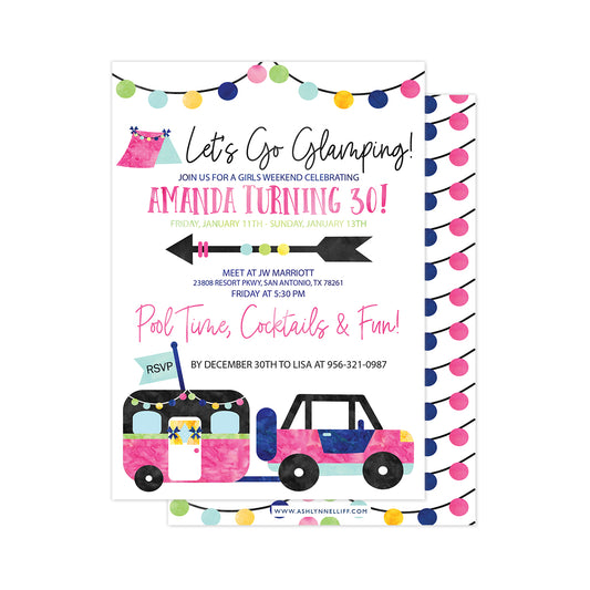 Glamping (Camping) Party Invitation