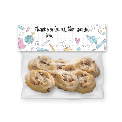 Printable (Instant Download) Graph Teacher Appreciation Goodie Bag Toppers