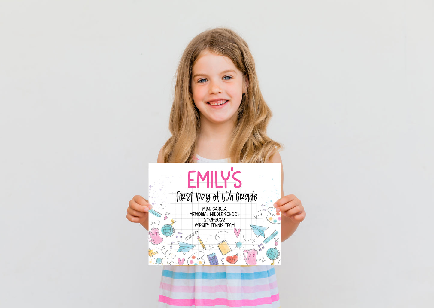 Editable | Instant Download: Back to School Sign (Graph)