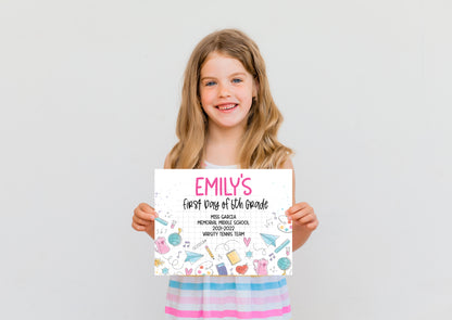 Editable | Instant Download: Back to School Sign (Graph)