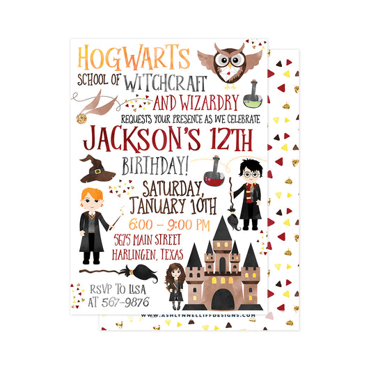 Harry Potter Party Invitation