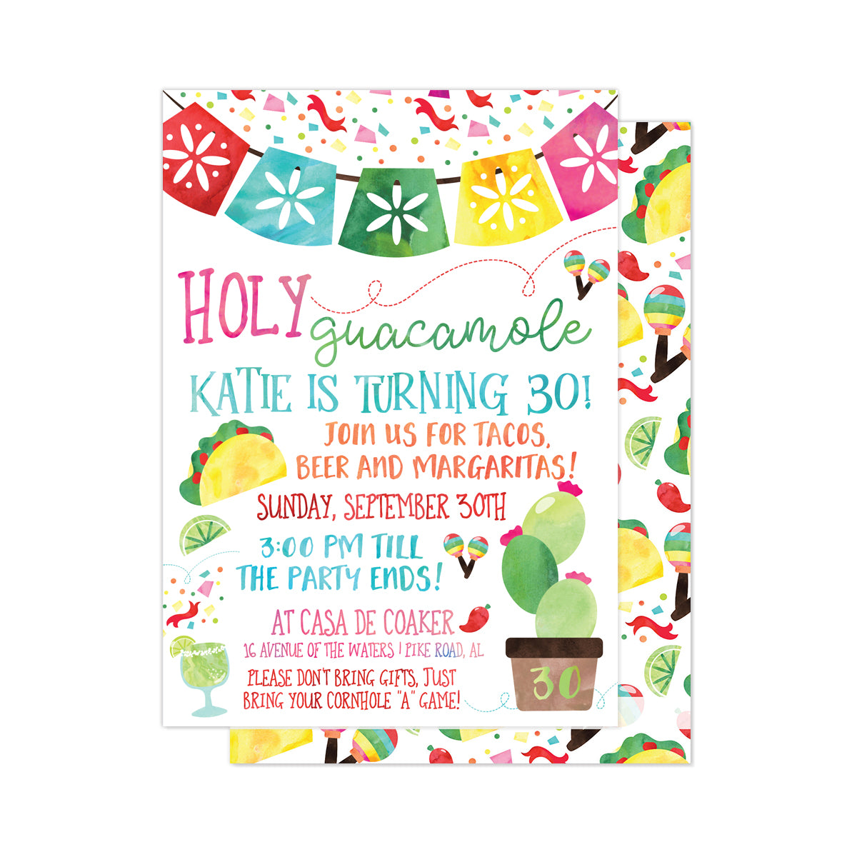 Holy Guacamole Invitation