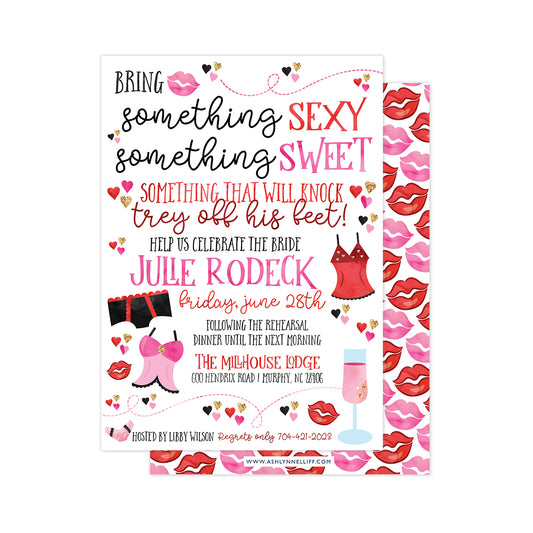 Lingerie Bridal Shower Party Invitation