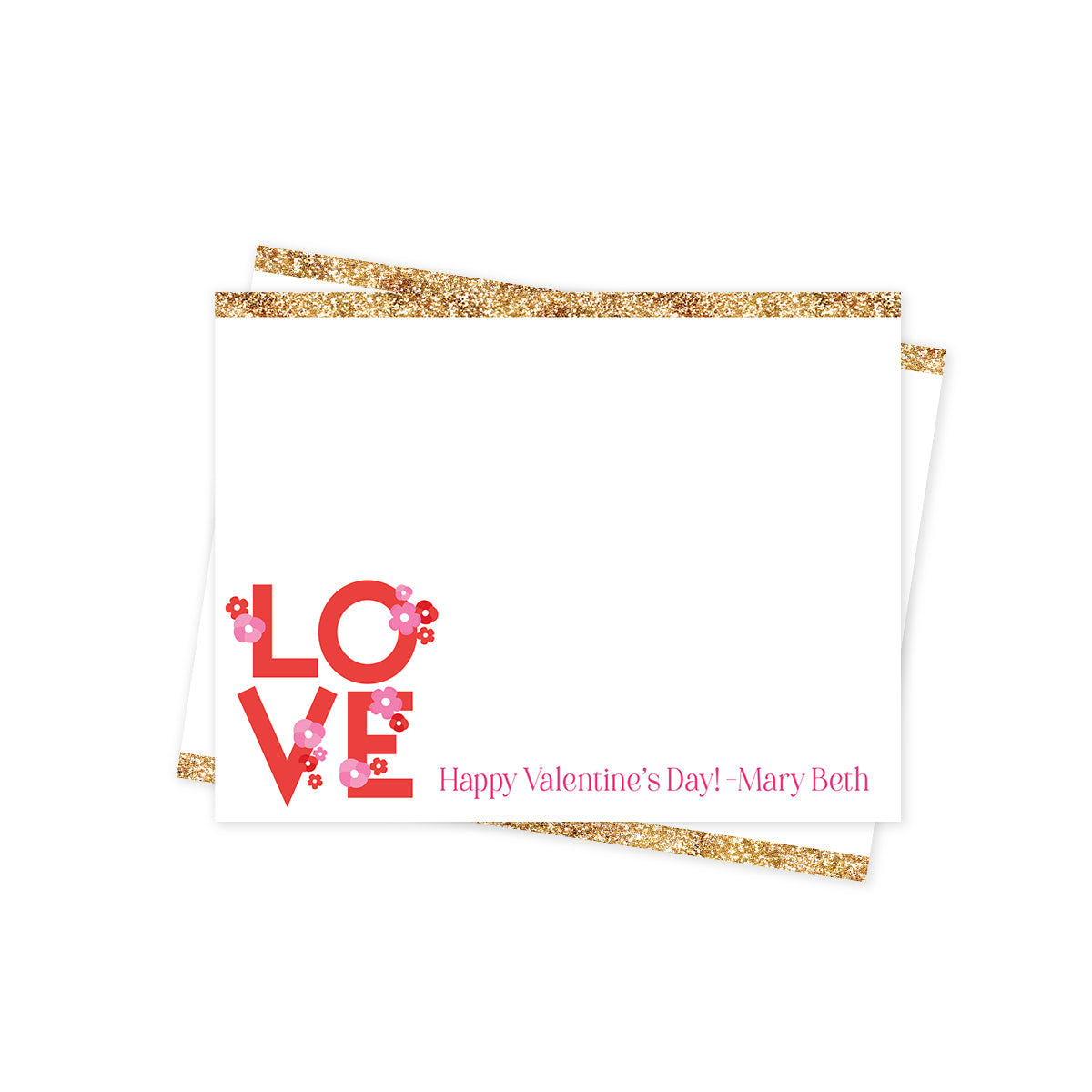 Love & Glitter Valentines Day Stationery