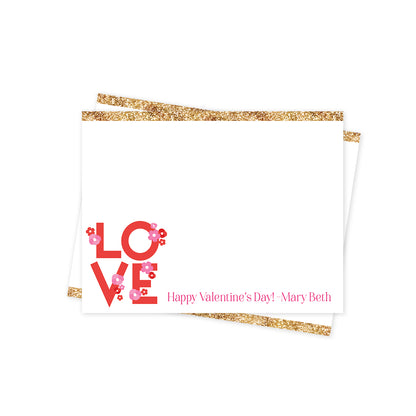 Love & Glitter Valentines Day Stationery