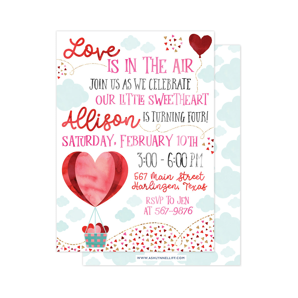 Love is in the Air Party Invitation
