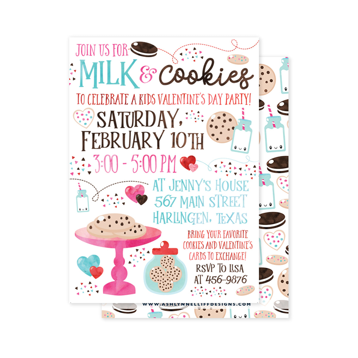 Milk & Cookies Party Invitation