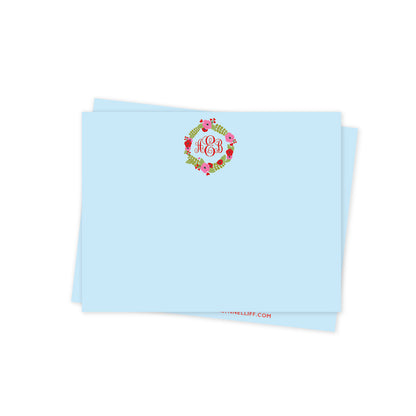 Monogram Floral Valentines Day Stationery