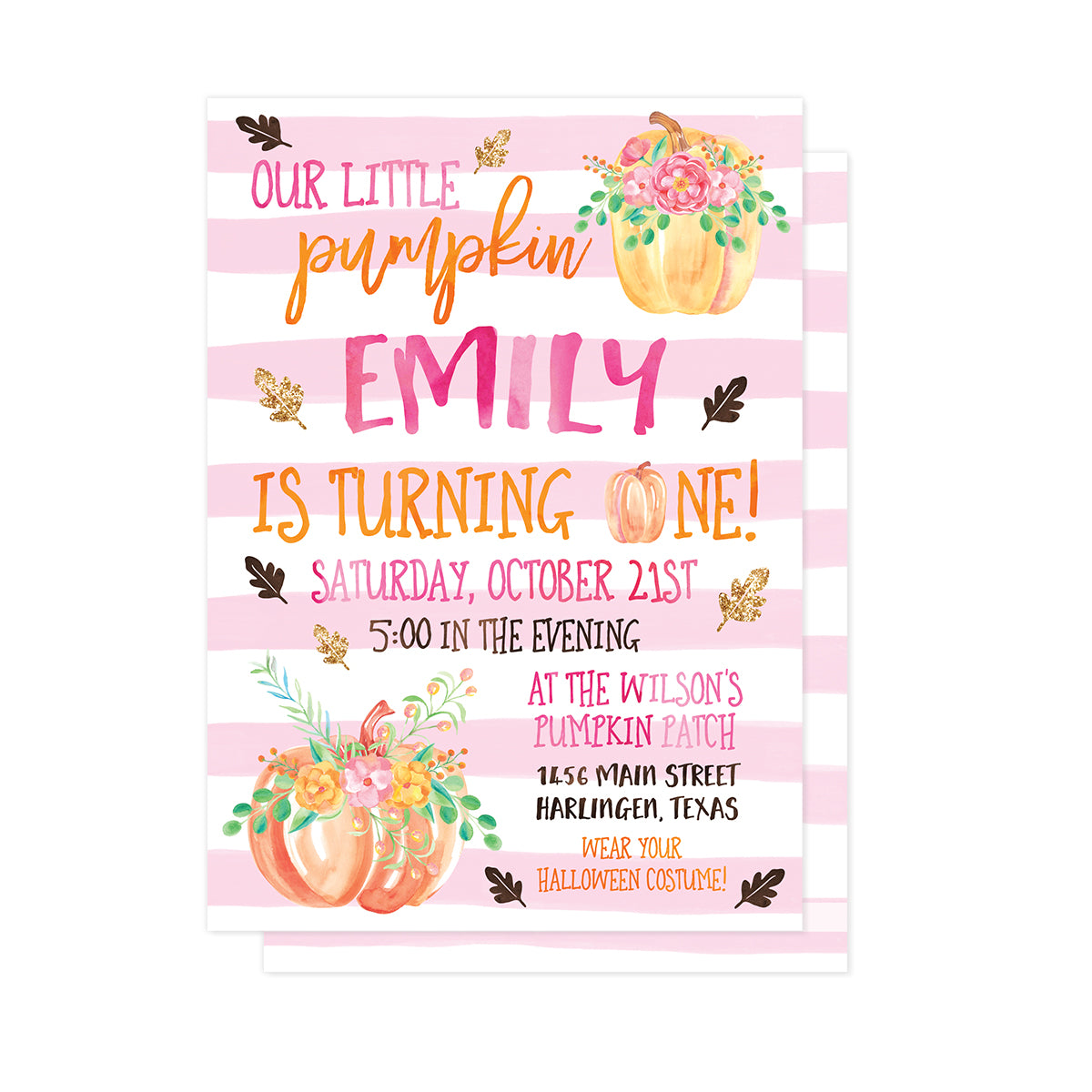Our Little Pumpkin Party Invitation
