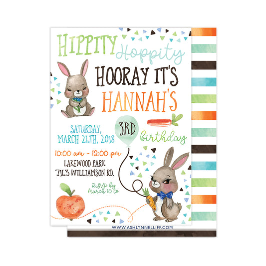 Peter Rabbit Party Invitation
